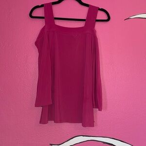 Clara Sun Woo Vibrant Pink Off-Shoulder Top